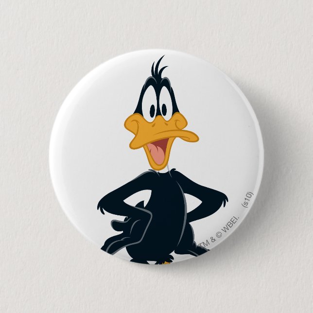 DAFFY DUCK™ 6 CM ROUND BADGE (Front)