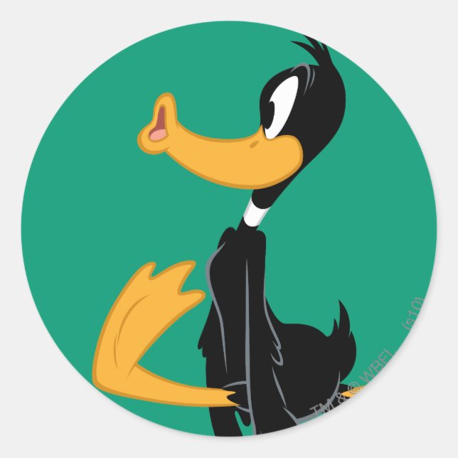 DAFFY DUCK™ Being Crazy Classic Round Sticker (Front)