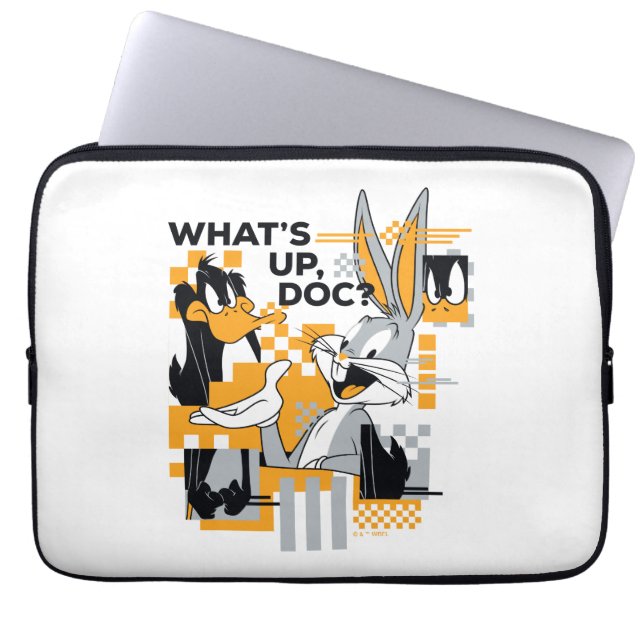 DAFFY DUCK™ & BUGS BUNNY™ Glitch Laptop Sleeve (Front)