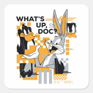 DAFFY DUCK™ & BUGS BUNNY™ Glitch Square Sticker