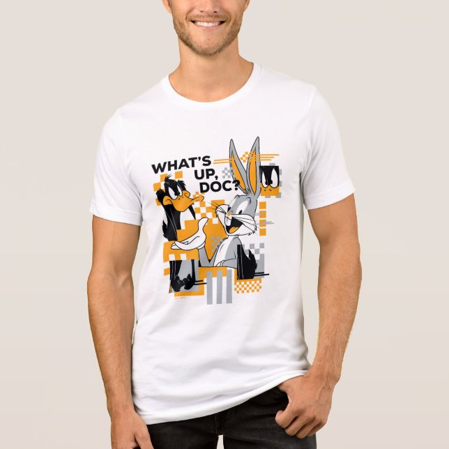 DAFFY DUCK™ & BUGS BUNNY™ Glitch Tri-Blend Shirt (Front)