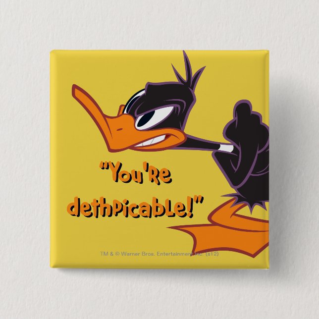 DAFFY DUCK™ Ready to Fight 15 Cm Square Badge (Front)