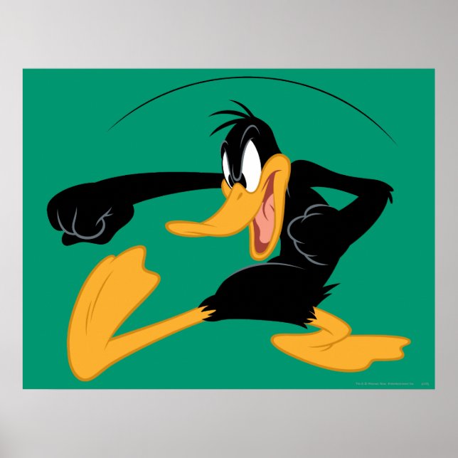 DAFFY DUCK™ Swinging a Punch Poster (Front)