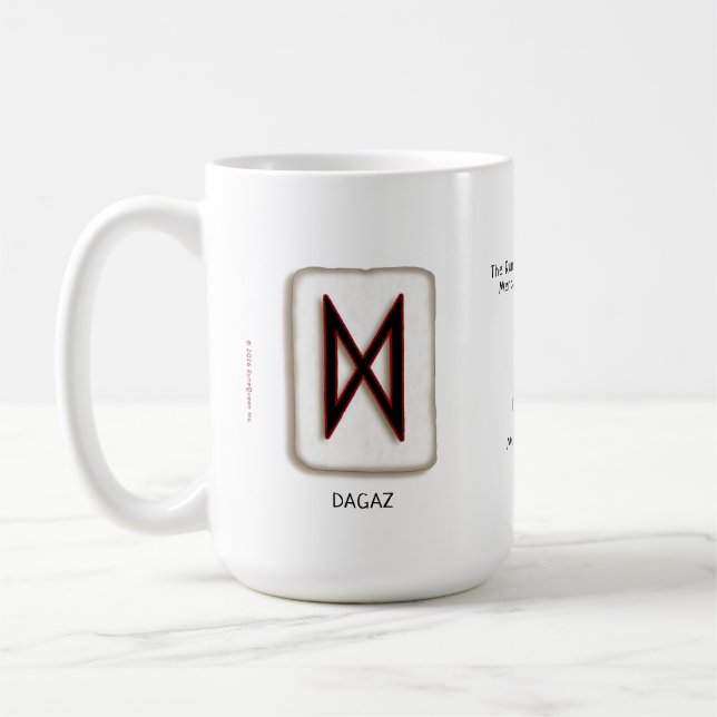 Dagaz RuneStone 15 oz. Mug (Left)