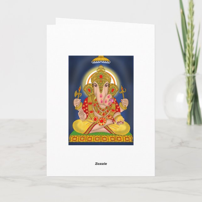 Dagduseth Ganesha Greeting Card (Back)