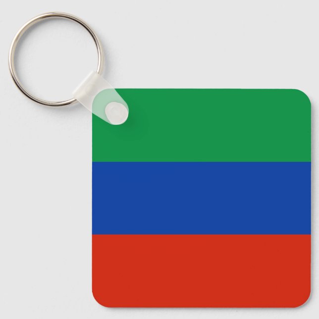 Dagestan Flag Key Ring (Front)