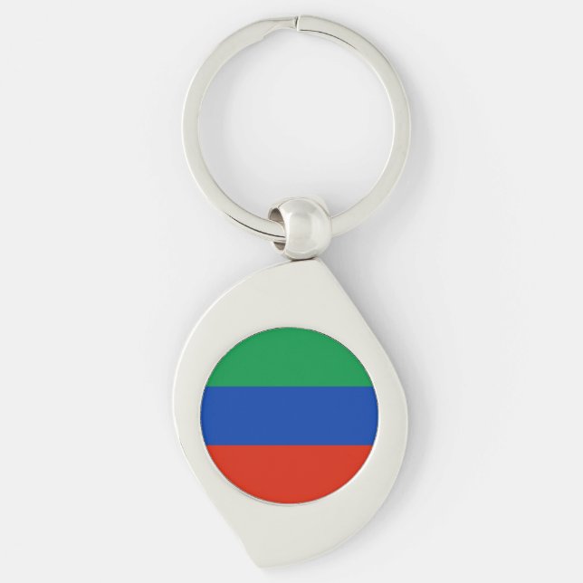 Dagestan Flag Key Ring (Front)
