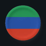 Dagestan Flag Paper Plate<br><div class="desc">Patriotic flag of Dagestan.</div>