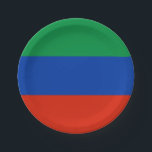 Dagestan Flag Paper Plate<br><div class="desc">Patriotic flag of Dagestan.</div>