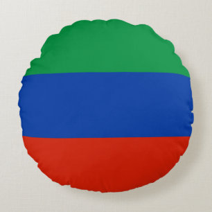 Dagestan Flag Round Cushion