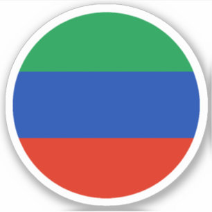 Dagestan Flag Round Sticker