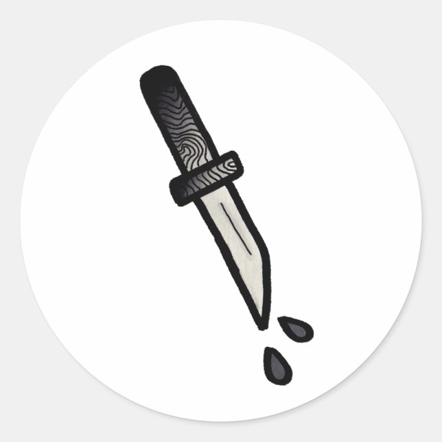 DAGGER // Stickers. Classic Round Sticker (Front)