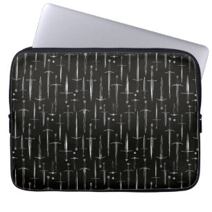 Daggers and Swords repeating moody pattern Laptop Sleeve