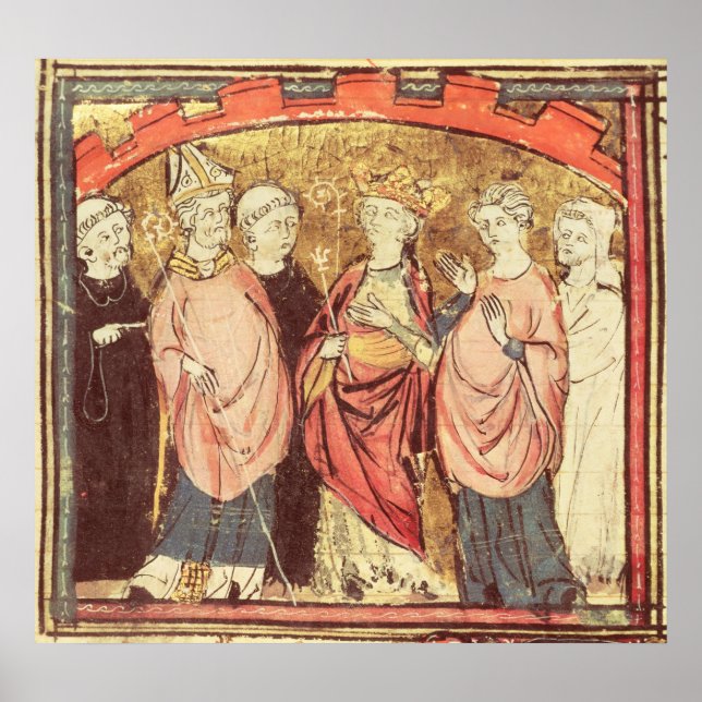 Dagobert I , King of Franks receiving the Kingdom Poster (Front)