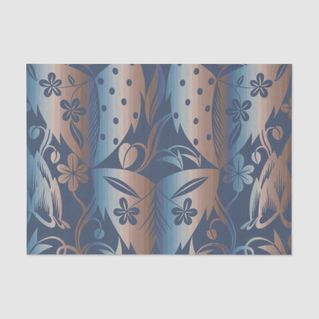 Dagobert Peche Vintage Grosse Blätter Tissue Paper (Front)