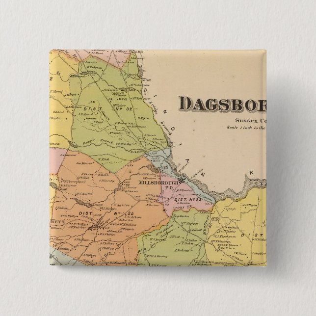 Dagsborough 15 Cm Square Badge (Front)