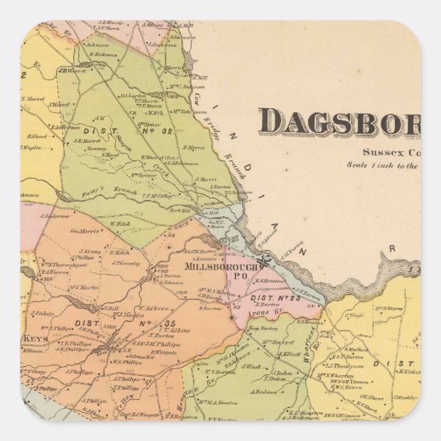 Dagsborough Square Sticker (Front)