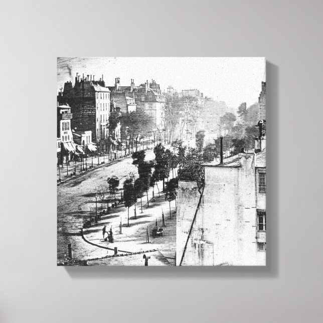 Daguerre Boulevard du Temple First Photograph Canvas Print (Front)