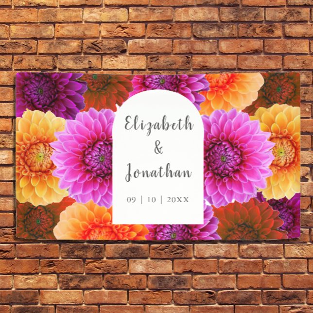 Dahlia Autumn Floral Wedding  Banner (Creator Uploaded)