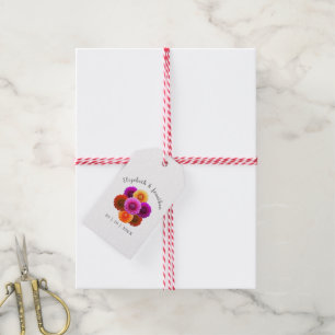 Dahlia Autumn Floral Wedding Gift Tags