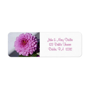 Dahlia Avery Return Address Label