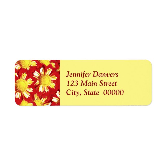 Dahlia bouquet - red and white with yellow (Front)