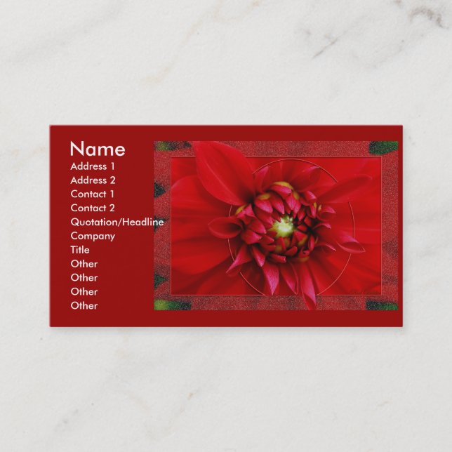 Dahlia Business Card (Front)
