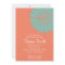 Dahlia Coral Flower Invitation