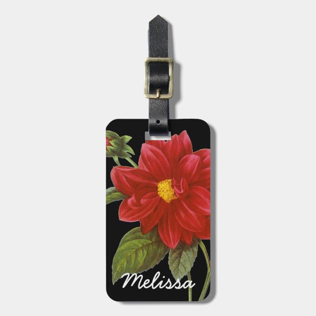 Dahlia (Dahlia Pinnata) Luggage Tag (Front Vertical)