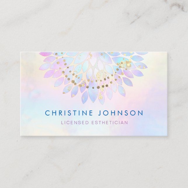 dahlia decor salon spa business card (Front)