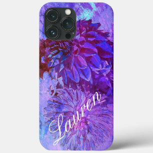 Dahlia Delight in Beautiful Blues Phone Case