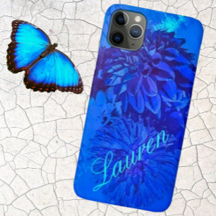 Dahlia Delight in Beautiful Blues Phone Case