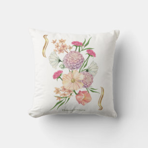 Dahlia Floral Design – Elegant Cushion