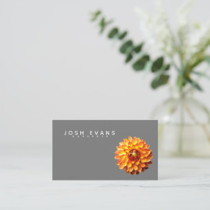 Dahlia Floral Minimalist Business Card
