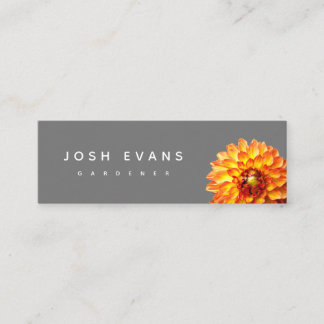 Dahlia Floral Minimalist Mini Business Card