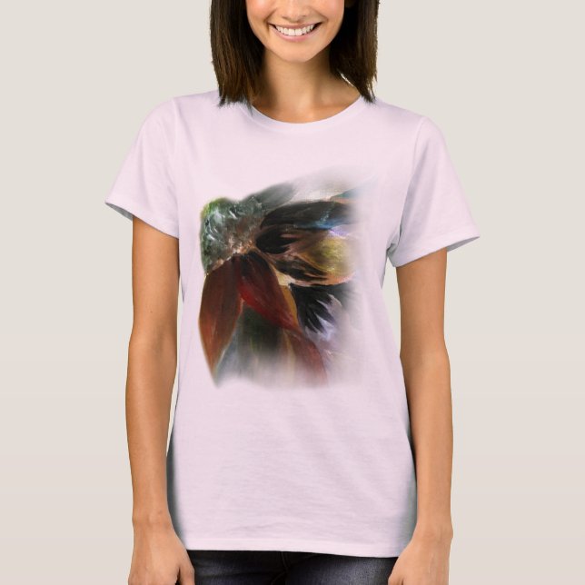 Dahlia Floral Painting T-Shirt (Front)