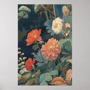 Dahlia Floral Print Botanical Garden Wall Art 10