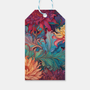 Dahlia Floral Tapestry Gift Tags