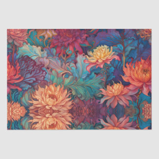 Dahlia Floral Tapestry Tissue Paper