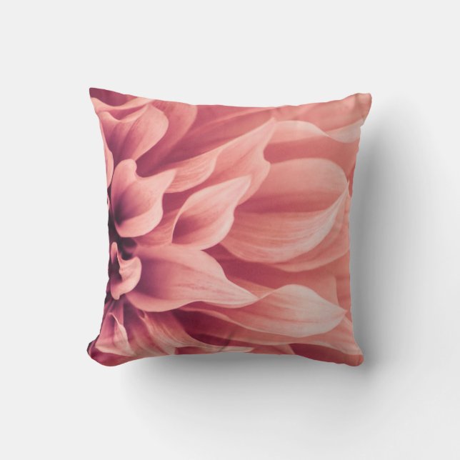 Dahlia Flower Blossom Cushion (Front)