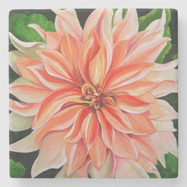 Dahlia Flower Coaster by Michelle Meyer (Front)