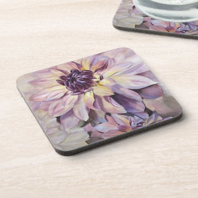 DAHLIA FLOWER COASTERS (Left Side)