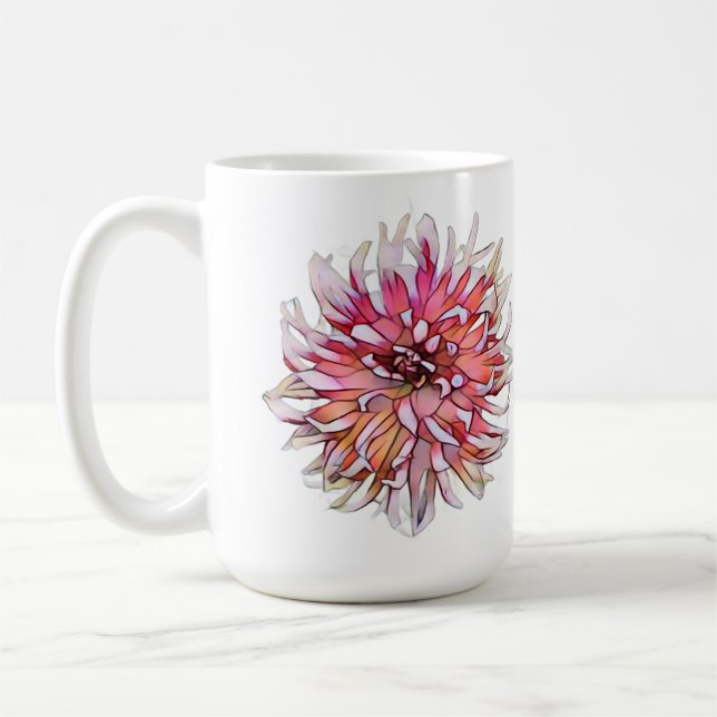 DAHLIA FLOWER COFFEE MUG (Left)