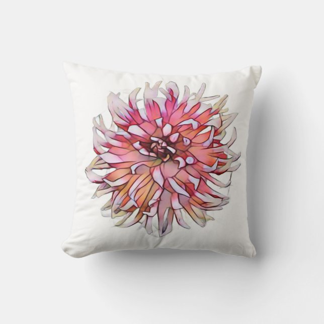 DAHLIA FLOWER CUSHION (Front)