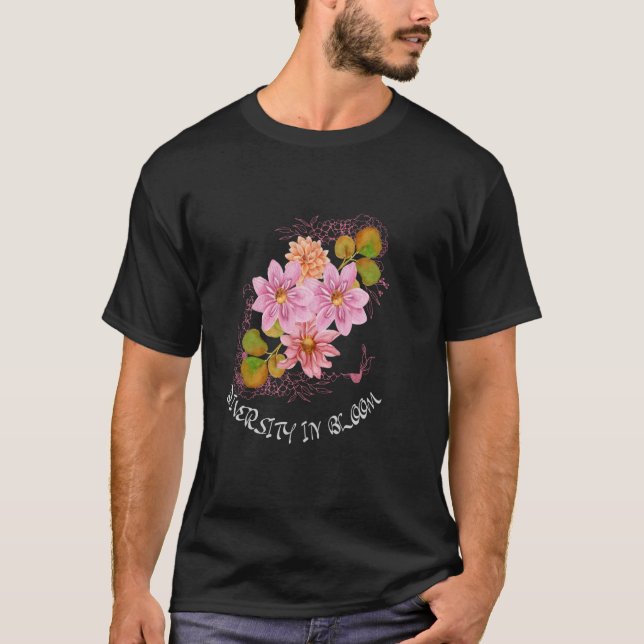 Dahlia Flower, Flower lover, Botanical, Gardener T-Shirt (Front)