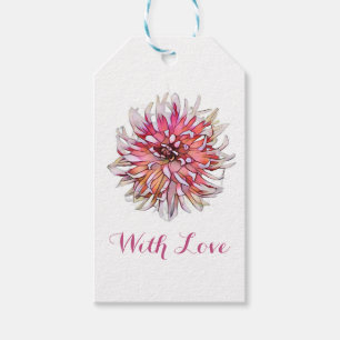 DAHLIA FLOWER GIFT TAGS