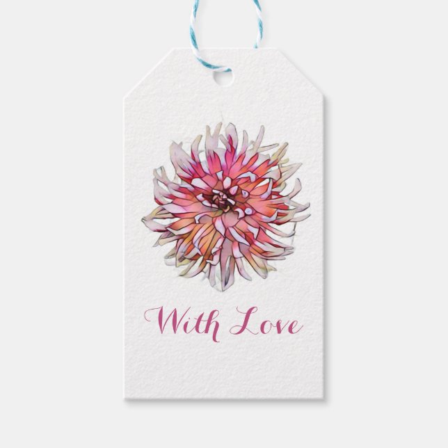 DAHLIA FLOWER GIFT TAGS (Front)
