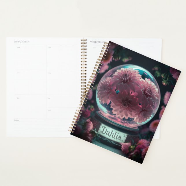 Dahlia Flower Globe  Planner (Display)