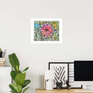 DAHLIA FLOWER POSTER