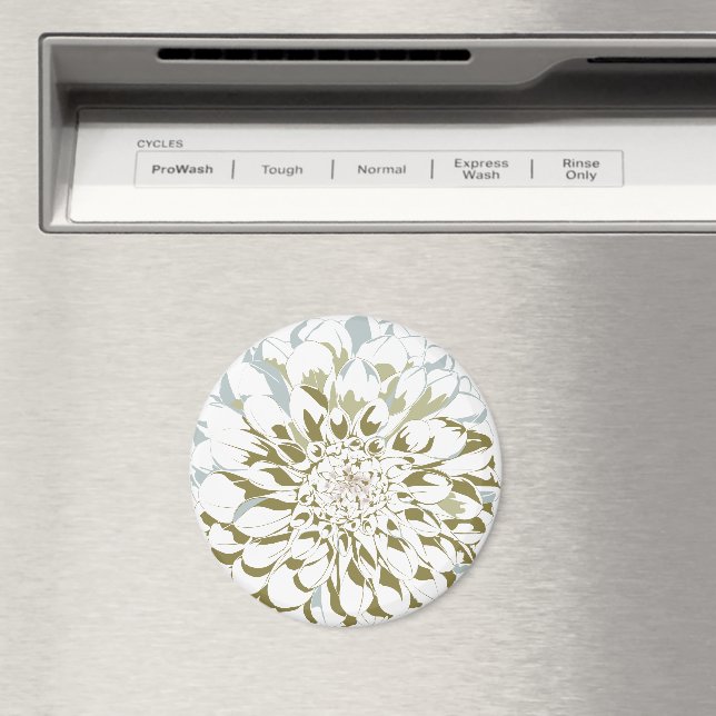 Dahlia flower refrigerator magnet (In Situ (Dishwasher))